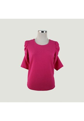 Camiseta Para Mujer Manga 3/4 Fucsia Marca L&H