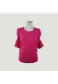 Camiseta Para Mujer Manga 3/4 Fucsia Marca L&H de L&H