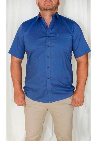 Camisa Para Hombre Manga Corta Azul Marca L&H L&H