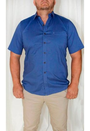 Camisa Para Hombre Manga Corta Azul Marca L&H