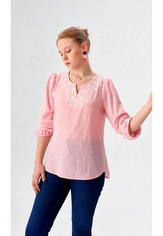 Blusa Para Mujer Manga 3/4 Rosado Marca L&H Ref. 1F412694 L&H