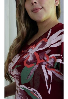 Camiseta Para Mujer. Manga Corta Rojo Marca L&H