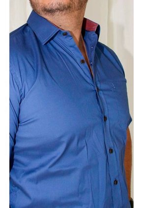 Camisa Para Hombre Manga Corta Azul Marca L&H