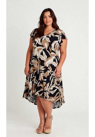 Vestido Para Mujer. Manga Corta Negro Marca L&H Ref. 1Y617020 L&H