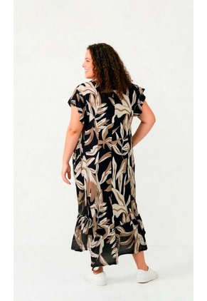 Vestido Para Mujer. Manga Corta Negro Marca L&H Ref. 1Y617020