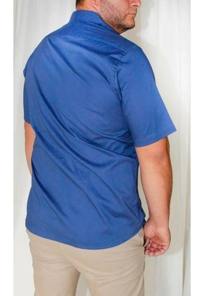 Camisa Para Hombre Manga Corta Azul Marca L&H