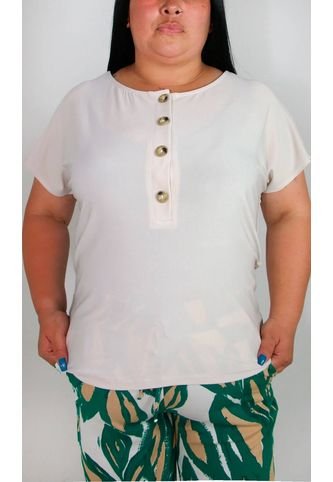 Camiseta Para Mujer. Manga Corta Beige Marca L&H L&H