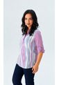 Blusa Para Mujer Manga 3/4 Azul Marca L&H Ref. 1F412682 de L&H