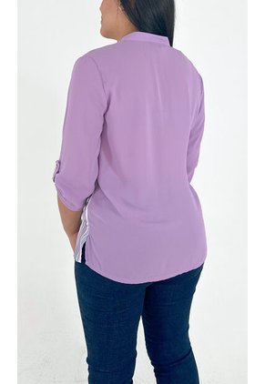 Blusa Para Mujer Manga 3/4 Azul Marca L&H Ref. 1F412682