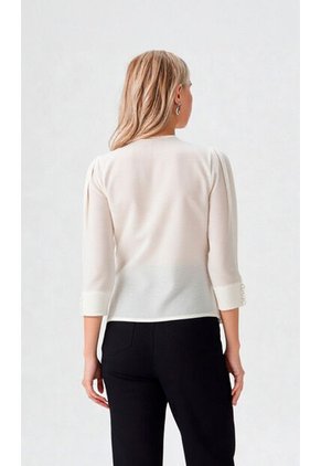 Blusa Para Mujer Manga 3/4 Beige Marca L&H Ref. 5P412250