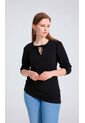Blusa Para Mujer Manga Corta Negro Marca L&H Ref. 8E412045 de L&H