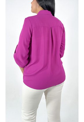 Blusa Para Mujer Manga 3/4 Morado Marca L&H Ref. 1F412457