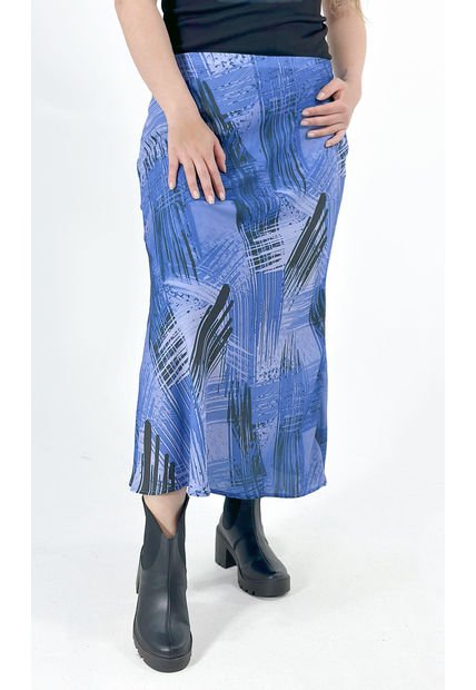 Falda Para Mujer Azul Marca L&H