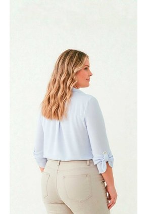 Blusa Para Mujer. Manga 3/4 Blanco Marca L&H Ref. 1F612172