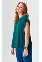 Blusa Para Mujer Manga Corta Verde Marca L&H Ref. 2J412277 de L&H
