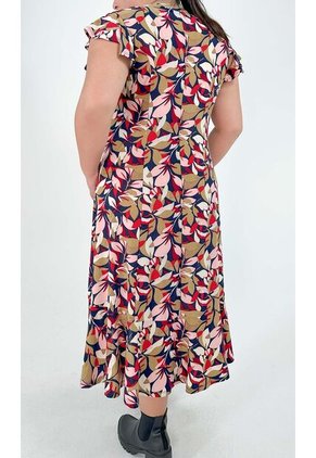 Vestido Para Mujer. Manga Corta Azul Marca L&H