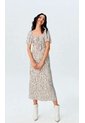 Vestido Para Mujer Manga Corta Cafe Marca L&H Ref. 1Y417034 de L&H