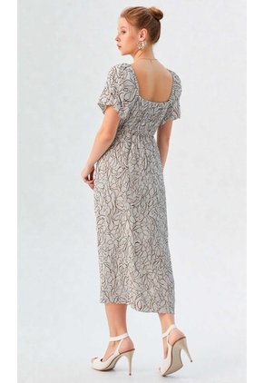 Vestido Para Mujer Manga Corta Cafe Marca L&H Ref. 1Y417034