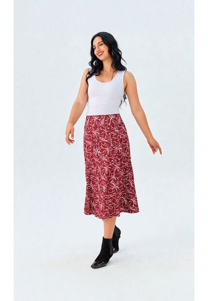 Falda Para Mujer Vino Marca L&H Ref. 2J414066