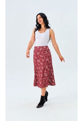 Falda Para Mujer Vino Marca L&H Ref. 2J414066