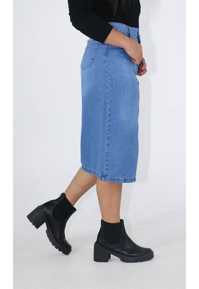 Falda Para Mujer Azul Marca L&H Ref. 1Ab414002