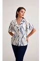 Blusa Para Mujer Manga Corta Azul Marca L&H Ref. 2J412279 de L&H