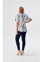 Blusa Para Mujer Manga Corta Azul Marca L&H Ref. 2J412279 de L&H