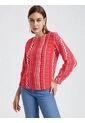 Blusa Para Mujer Manga 3/4 Rojo Marca L&H de L&H