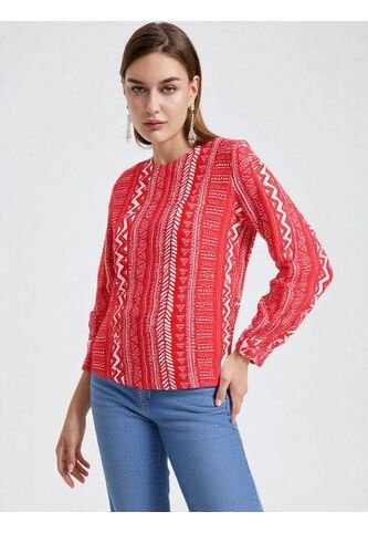 Blusa Para Mujer Manga 3/4 Rojo Marca L&H L&H