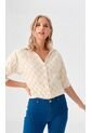 Blusa Para Mujer Manga 3/4 Beige Marca L&H de L&H