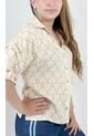 Blusa Para Mujer Manga 3/4 Beige Marca L&H de L&H