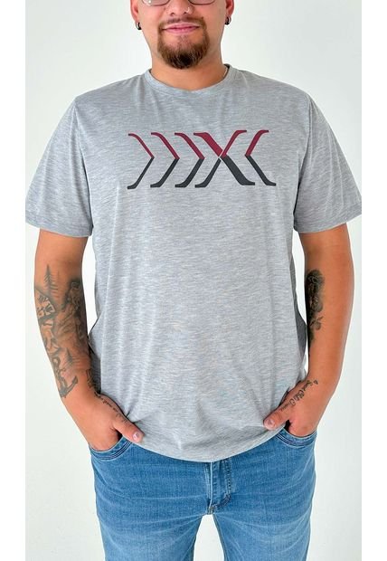 T-Shirt Para Hombre Manga Corta Gris Claro Marca L&H