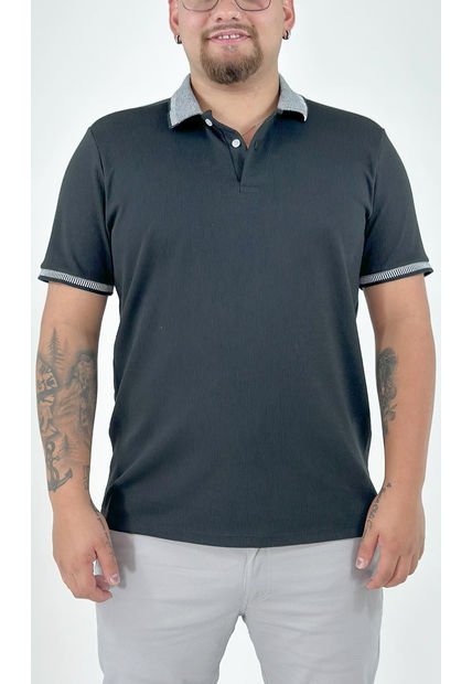 Polo Para Hombre Negro Marca L&H