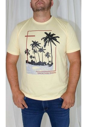 T-Shirt Para Hombre Amarillo Marca L&H