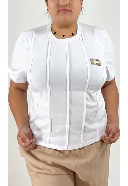 Camiseta Para Mujer. Manga Corta Blanco Marca L&H