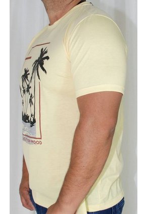 T-Shirt Para Hombre Amarillo Marca L&H