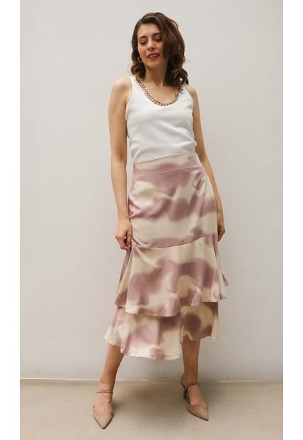 Falda Para Mujer Taupe Marca L&H