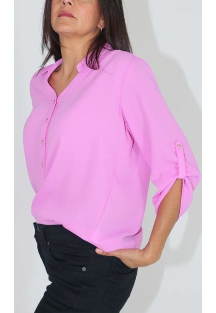 Blusa Para Mujer Manga 3/4 Rosado Marca L&H