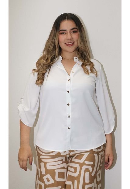 Blusa Para Mujer. Manga 3/4 Beige Marca L&H