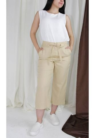 Capri Para Mujer Caqui Marca L&H L&H