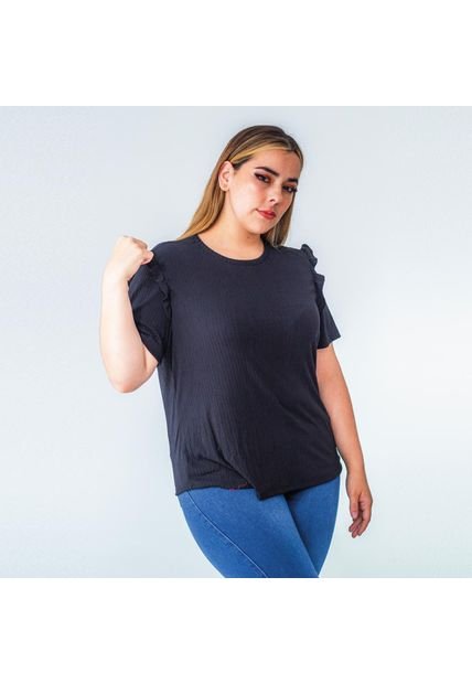 Camiseta Para Mujer. Manga Corta Negro Marca L&H