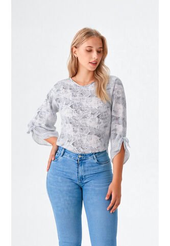 Blusa Para Mujer Manga 3/4 Negro Marca L&H Ref. 8E412044 L&H