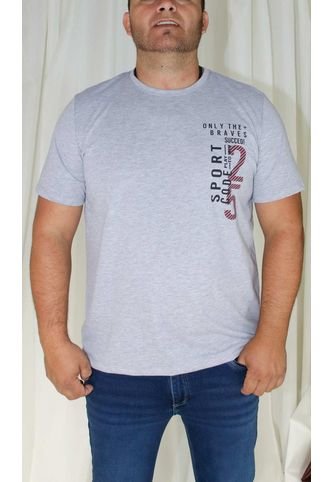 T-Shirt Para Hombre Manga Corta Gris Claro Marca L&H L&H