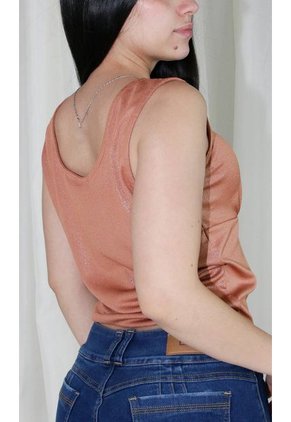 Camiseta Para Mujer Manga Sisa Terracota Marca L&H