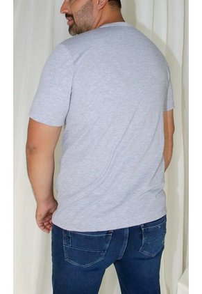 T-Shirt Para Hombre Manga Corta Gris Claro Marca L&H
