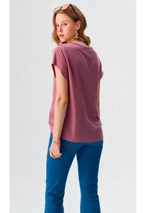 Blusa Para Mujer Manga Corta Rosado Marca L&H Ref. 2J412277