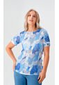 Blusa Para Mujer Manga Corta Azul Marca L&H Ref. 5P412245 de L&H