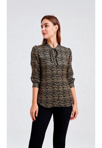 Blusa Para Mujer Manga 3/4 Negro Marca L&H Ref. 9V412008 L&H