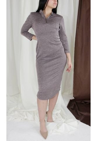 Vestido Para Mujer Manga 3/4 Rosado Marca L&H L&H