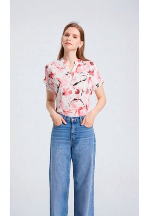 Blusa Para Mujer Manga Corta Rosado Marca L&H Ref. 2J412267